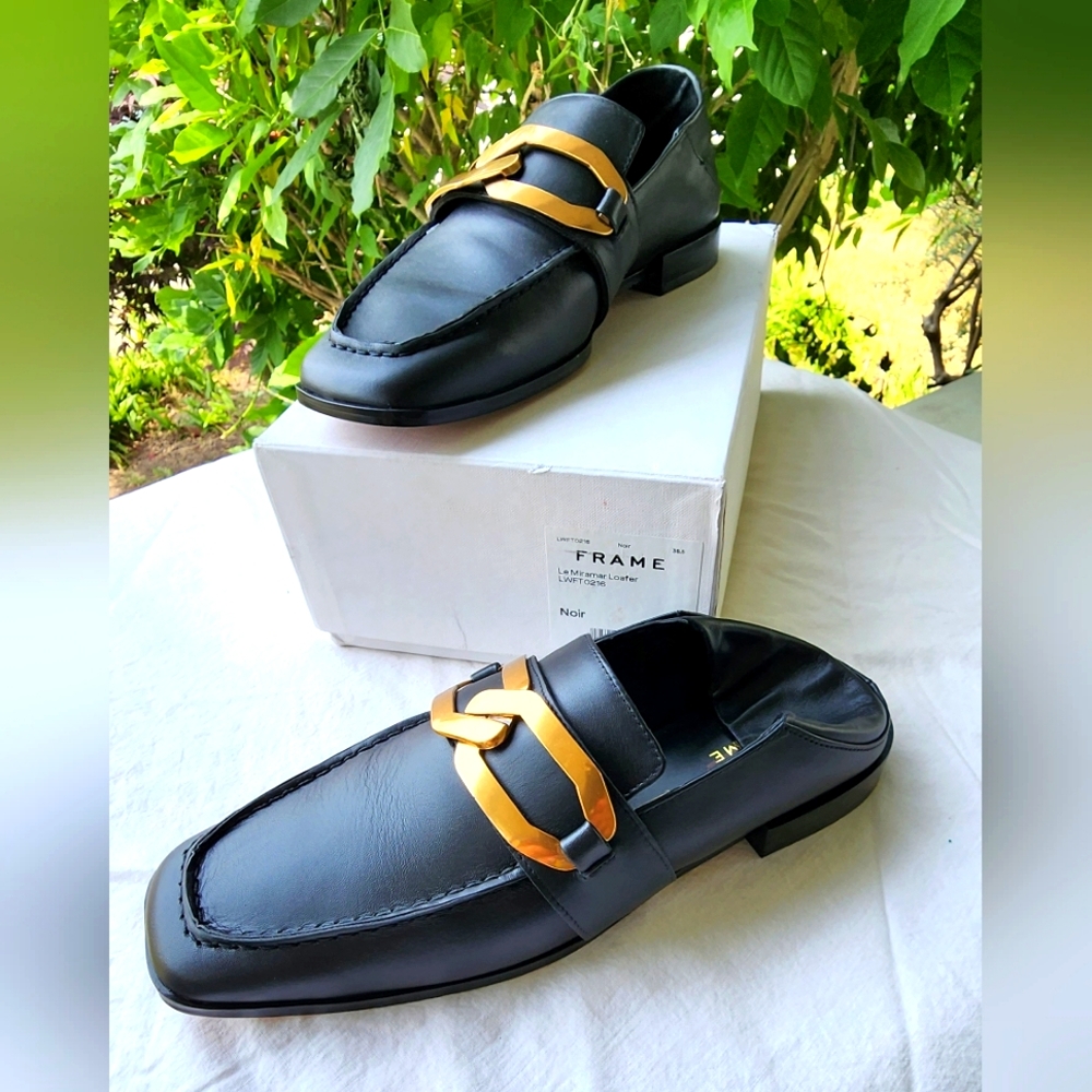 Frame LeMirimar loafers black 38.5, NWOT